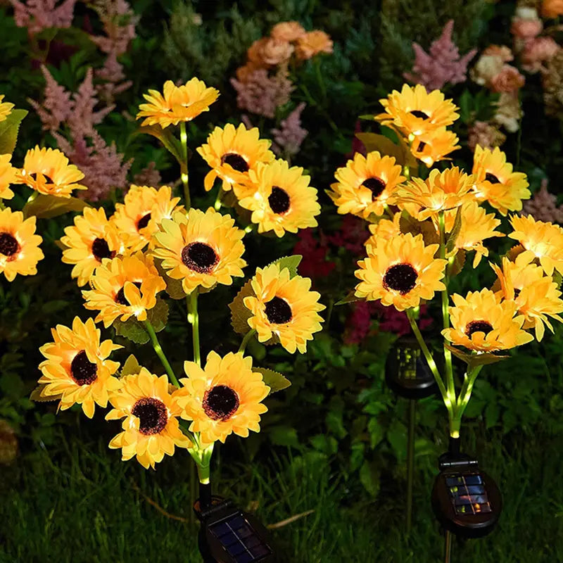Solar Sunflower Lights Outdoor
