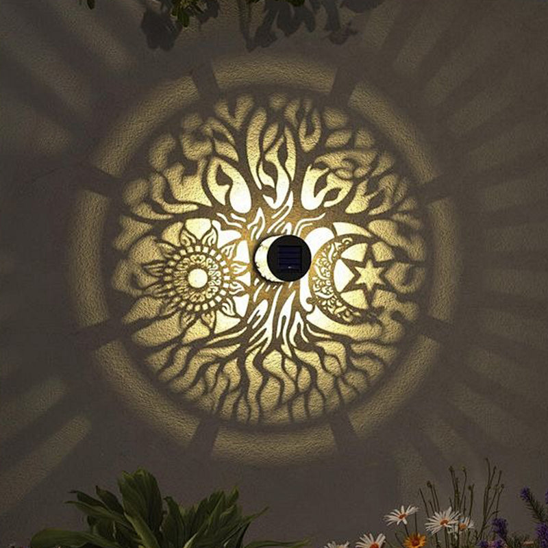 Tree of Life Solar Projection Wall Light