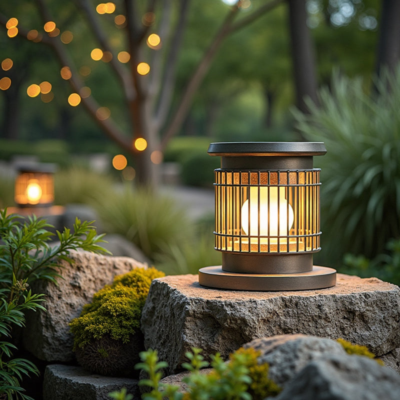 Industrial Metal Cage Path Light