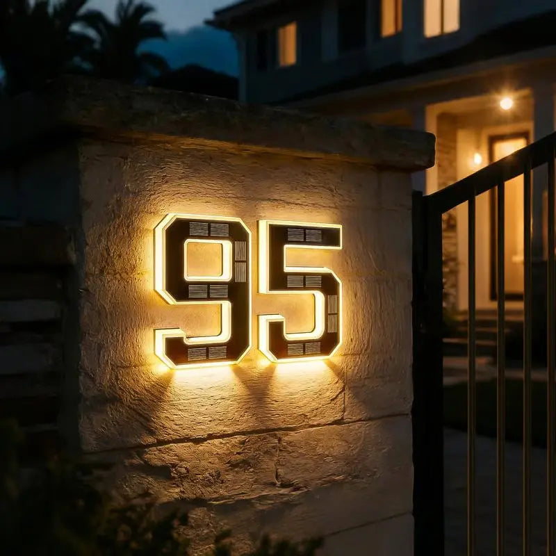 Solar Lit House Numbers for Outside