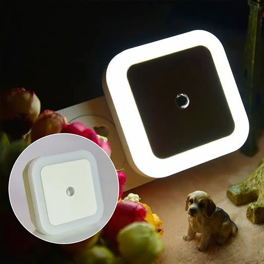 Plug-in LED Night Light with Dusk to Dawn Sensor for Bedroom & Hallway