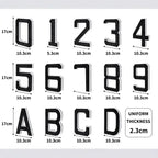 Solar LED House Number Sign for Outdoor Wall & Fence