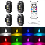 Wireless LED Strobe Lights with Remote Control for Bike, Drone & Motorcycle