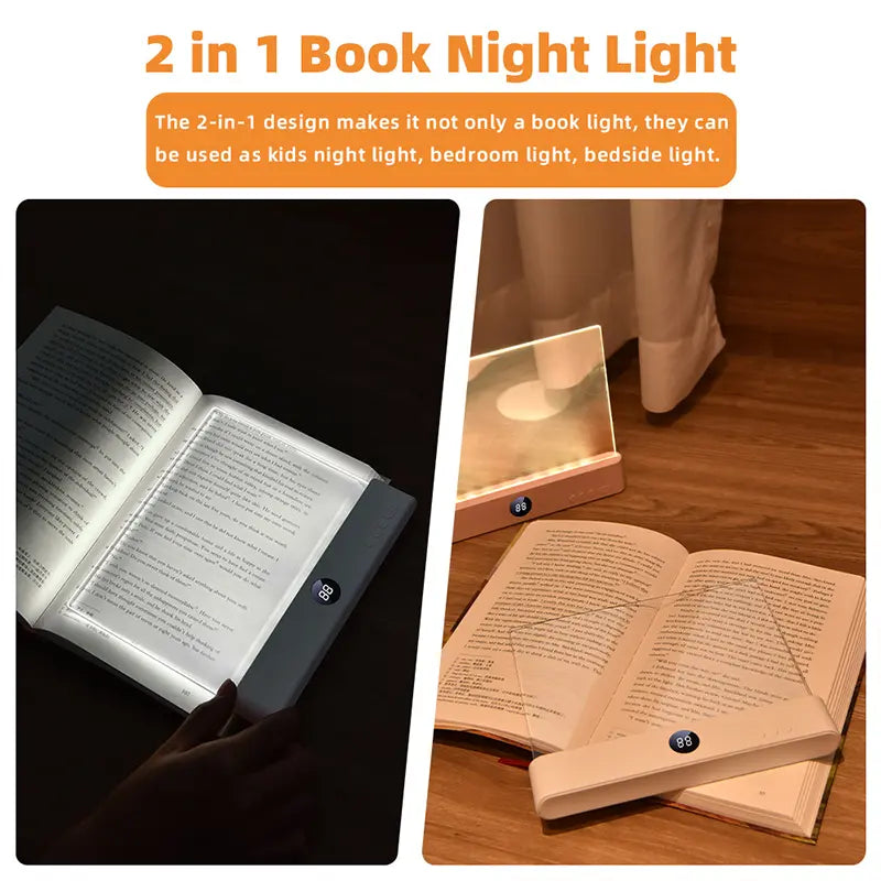 LED Book Light Panel for Reading in Bed
