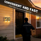 Solar LED House Number Sign for Outdoor Wall & Fence