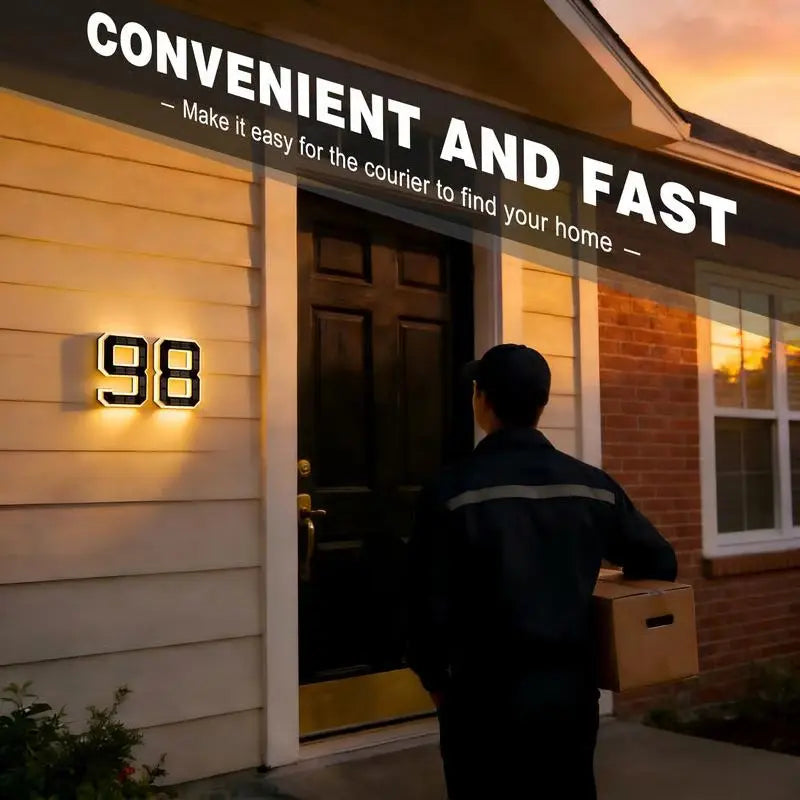 Solar Lit House Numbers for Outside