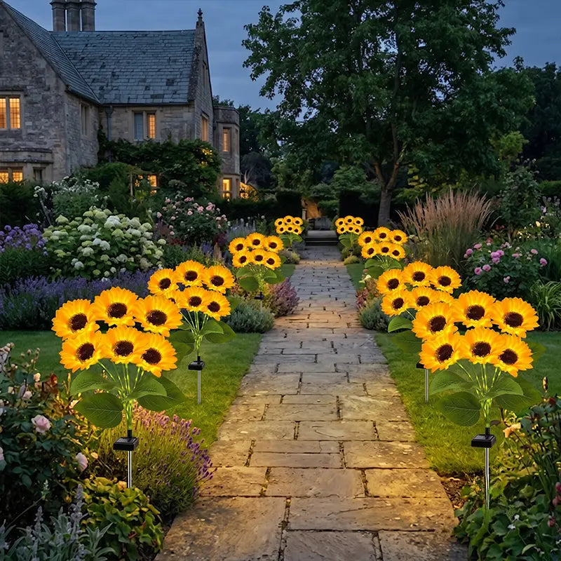 Solar Sunflower Lights Outdoor