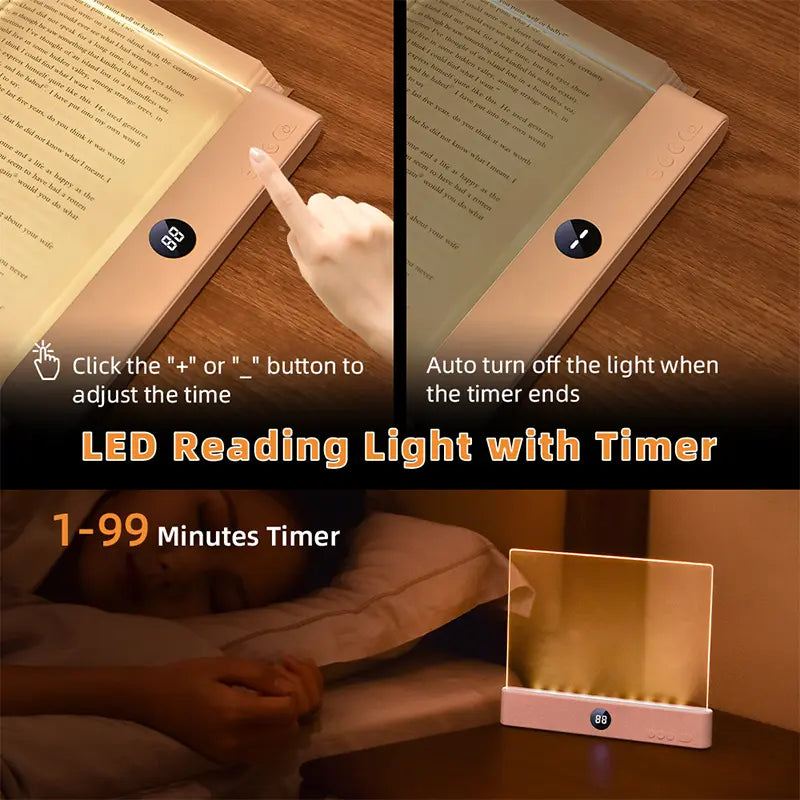 LED Book Light Panel for Reading in Bed