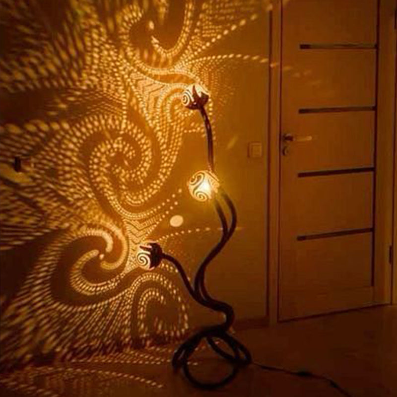 Bohemian Spiral Projection Floor Lamp