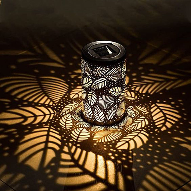 Leaf Pattern Projection Solar Lantern