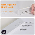 Rechargeable LED Book Light Panel for Reading in Bed