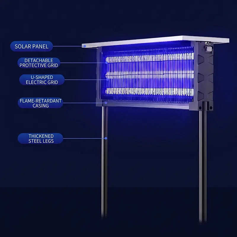 Solar Bug Zapper Outdoor for Garden, Patio & Lawn