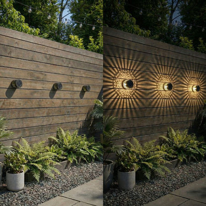 Decorative Solar Mandala Garden Lights for Fence, Patio & Garden