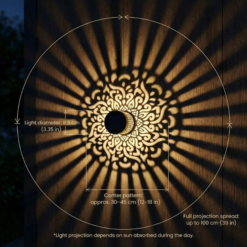 Decorative Solar Mandala Garden Lights for Fence, Patio & Garden