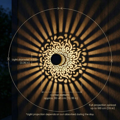 Decorative Solar Mandala Garden Lights for Fence, Patio & Garden