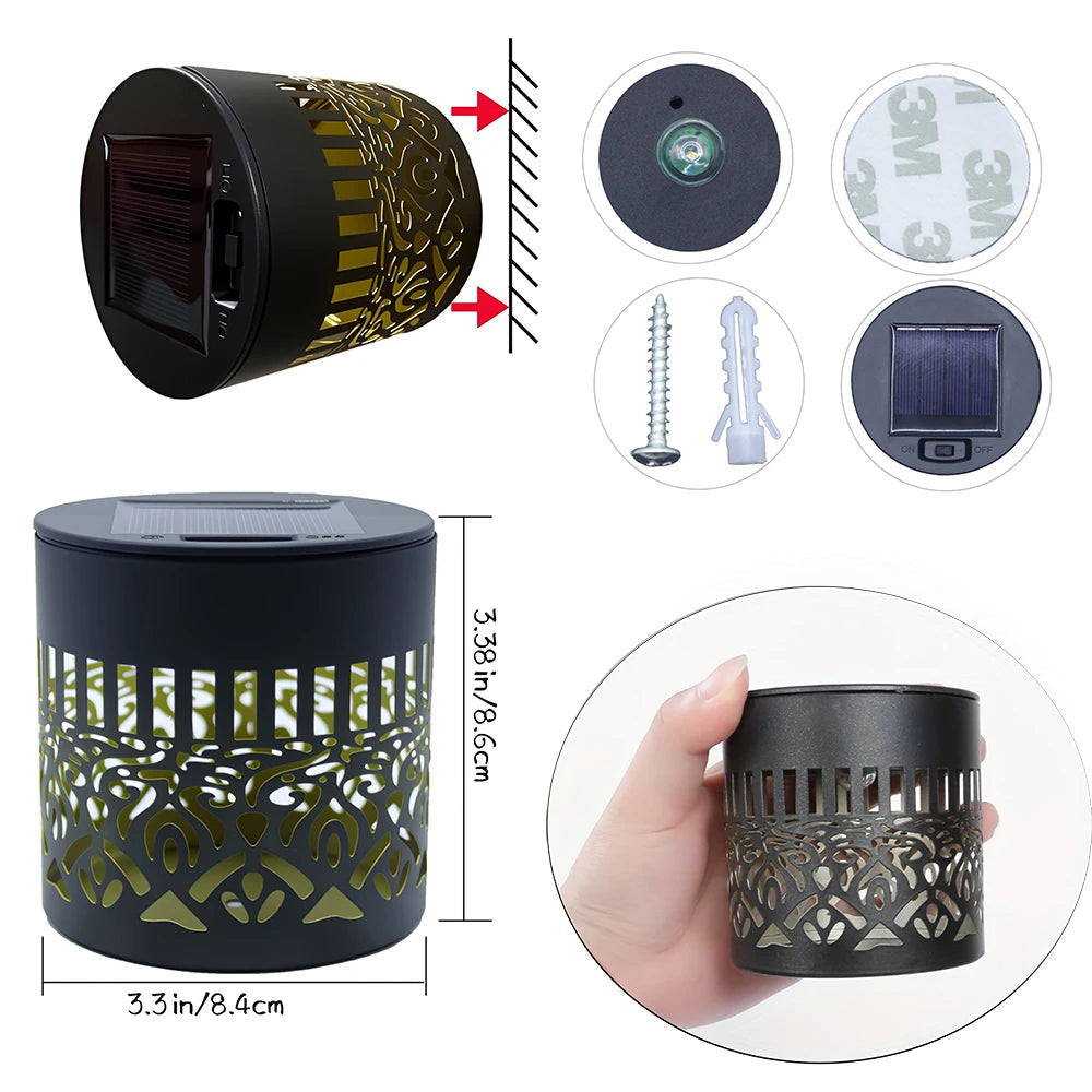 Decorative Solar Mandala Garden Lights for Fence, Patio & Garden